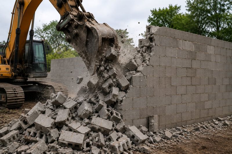 Retaining Wall Demolition in Sacramento, CA